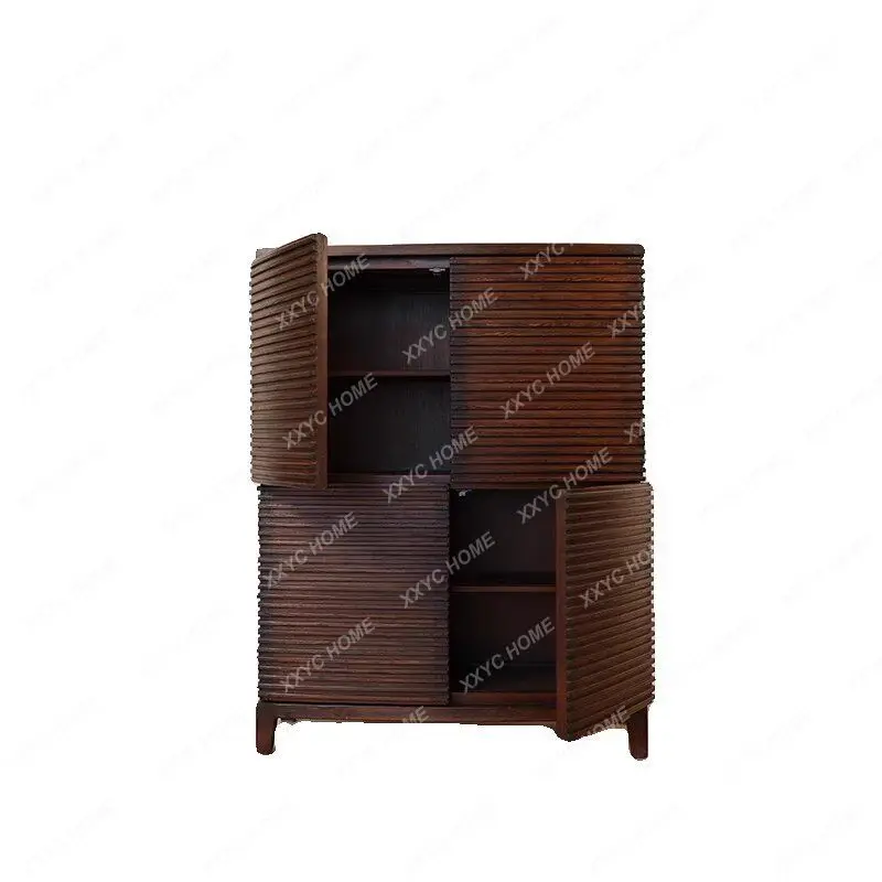 XX New Chinese style wind solid wood chest of drawers multi-functional storage cabinet