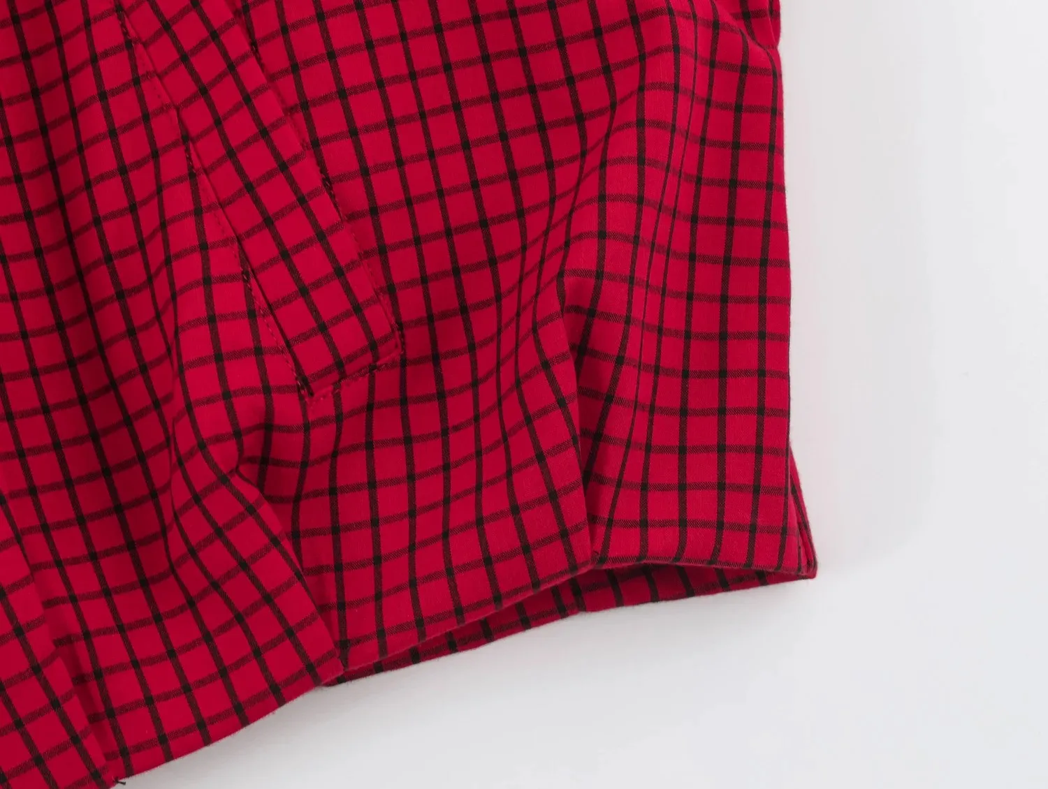 Damenmode Rote Karierte Bomberjacken für Frauen 2026 Neue Langarm-Reißverschlussjacke Damen Herbst Streetwear Freizeitmantel – Detail 4