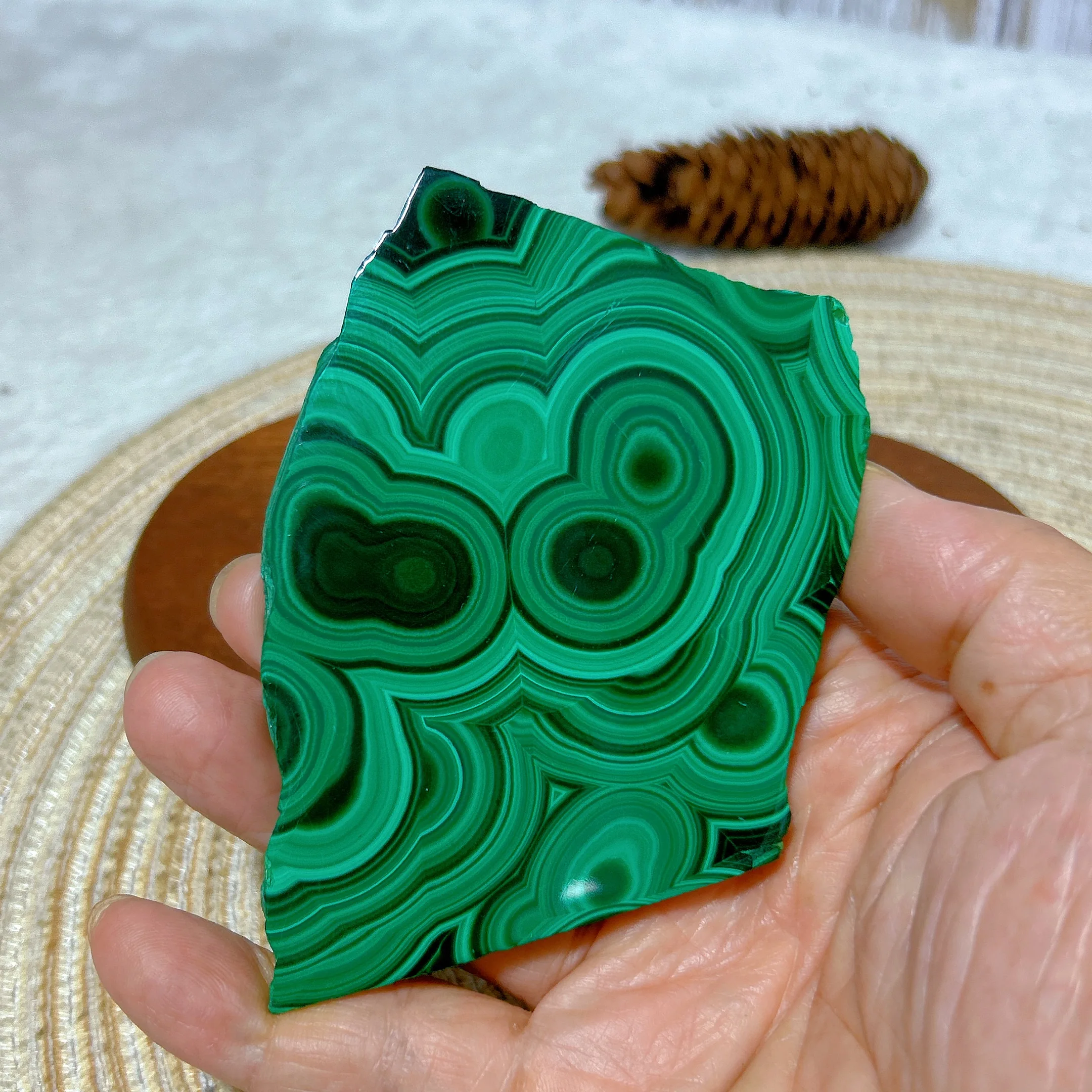 Healing Natural Crystal Malachite Raw Stone Slabs Polished Slices Precious Ore Mineral Energy Home Decorations Holiday Gift