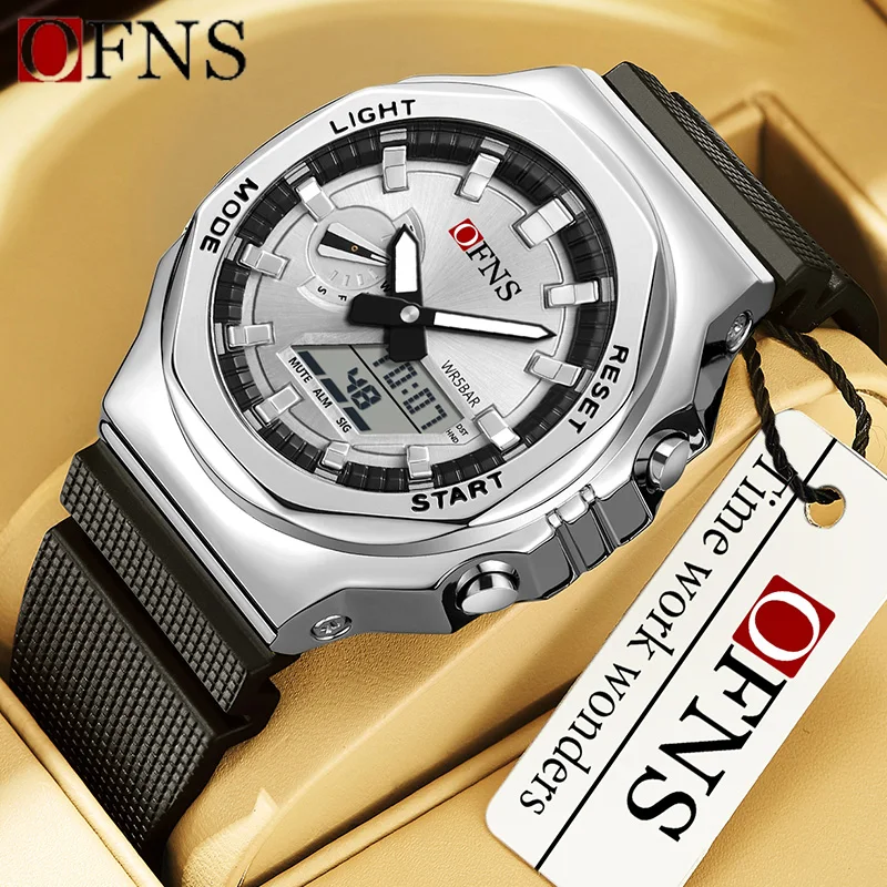 OFNS Top Brand G Style Digital Watches Men Chronograph Sports Clock Date Week Waterproof Countdown Analog Quartz Men Wristwatch