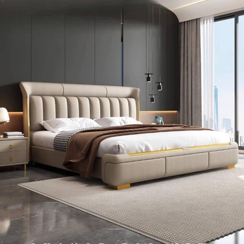 

king size frame Double bed Headboard luxury 150x200 Master bedroom bed queen house Home letto matrimoniale home furniture