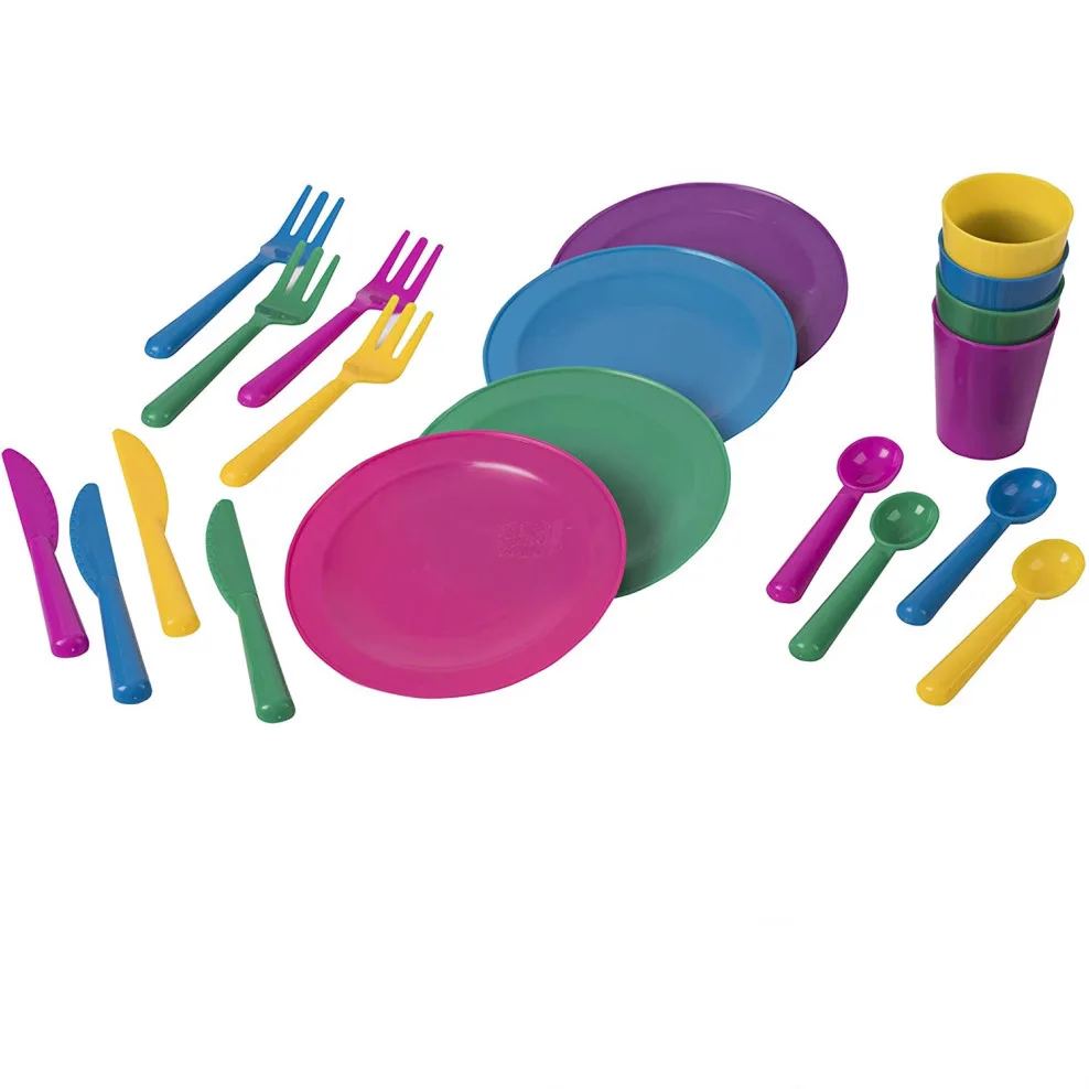 子供用ままごと食器アクセサリー、ディナープレート、ナイフとスプーン、キッチン用品アクセサリー、調理おもちゃ