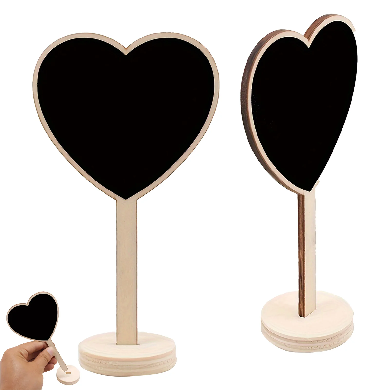 Heart Shaped Mini Chalkboard Detachable Design Wedding Table Number Decor Suitable for Kitchen Product Categories