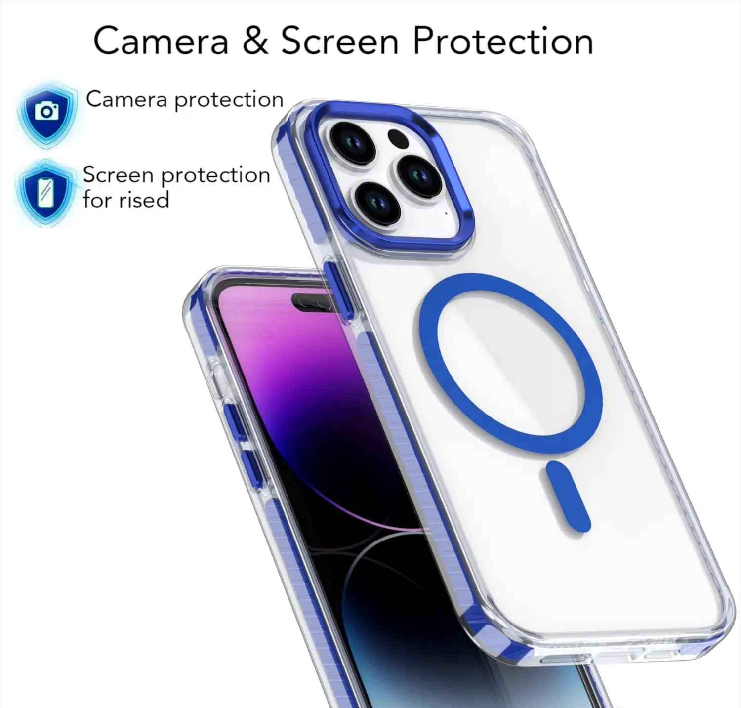

Luxury Magsafe Wireless Charge Shockproof Clear Phone Case For iPhone 15 14 13 12 Pro Max 14 15 Plus Magnetic Transparent Cover