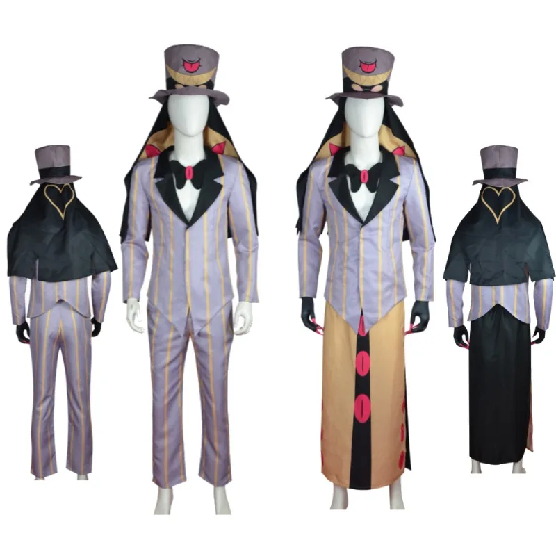 Hazbin Hotel Zestial Vox Sir Pentious Cosplay Costume Sinner Lord Green Cape TV Head Suit Stage Outfit for Men Halloween Party - view 4