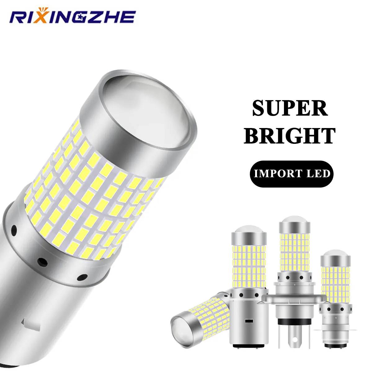 1pcs Motorcycle headlights H4 P15D BA20D LED Bulbs DRL Bright Plug and Play 12V White Hi Lo Lamp Scooter Accessories