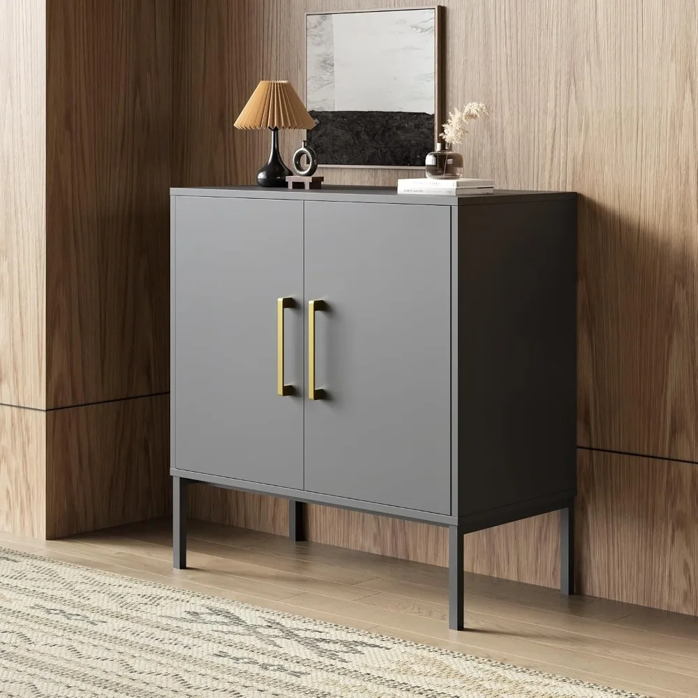 

Accent Storage Cabinet with Doors and Adjustable Shelf, Freestanding Modern Sideboard Buffet Cabinet for Office, Dining Room