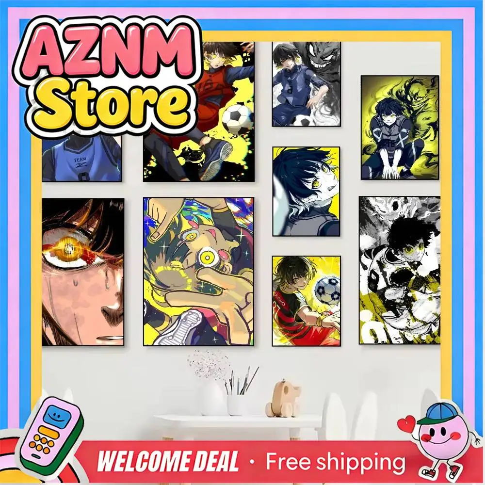 Póster de Anime Manga Bachira Meguru BLUE LOCK, Decoración Artística para el Hogar, Sala de Estar, Dormitorio, Bar, Cafetería