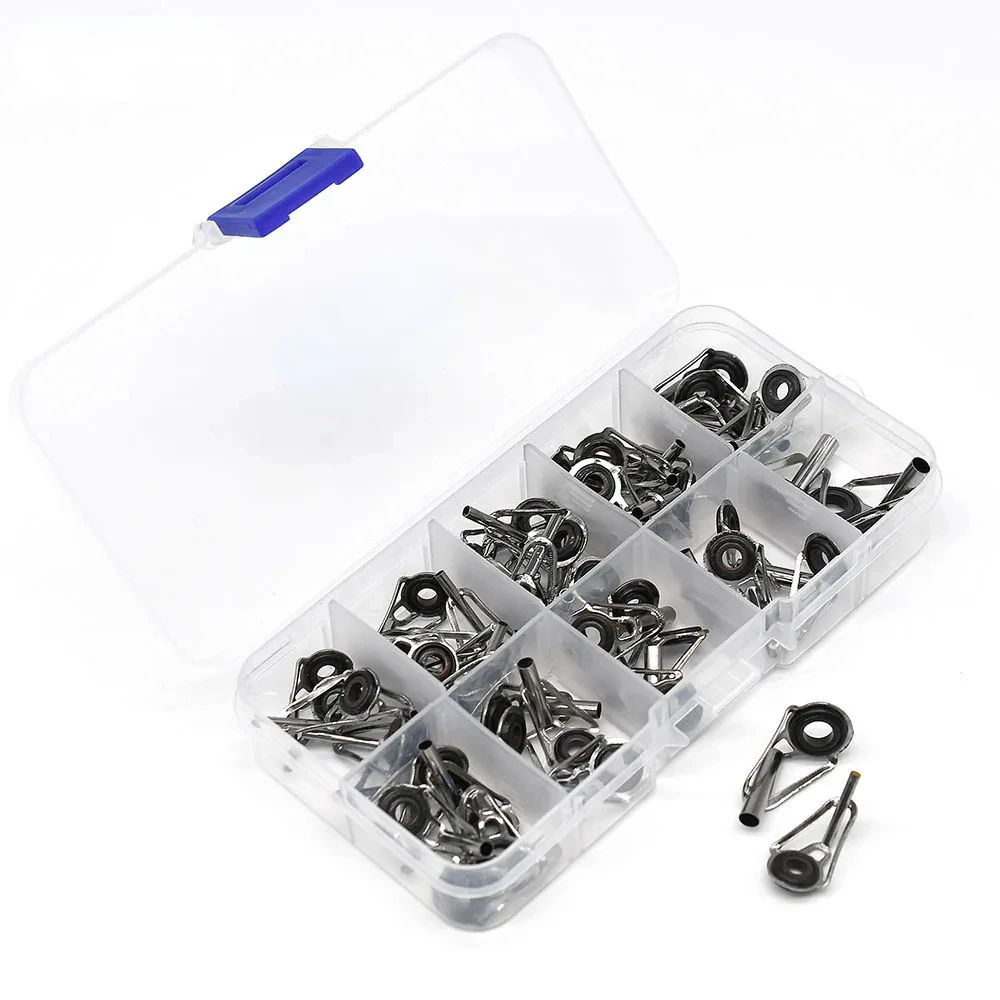 

Fishing Rod Tip Eyes Repair Kit Stainless Steel Ceramic Ring Guide Rod Tip Carabiner Fishing swivel Fish grip Fly fishing tools
