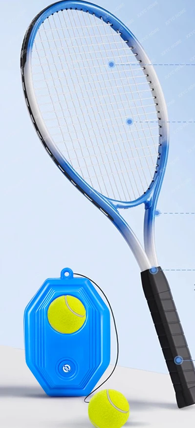 

Tennis Rackets Rebound Trainer Single with Line Children Play Elastic Ball Beginner