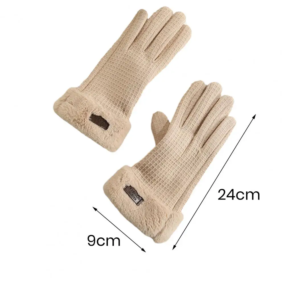 Winter Gloves Cycling Gloves Winter Warm Gloves with Fleece Lining Windproof Thermal Touchscreen for Women Stylish Functional