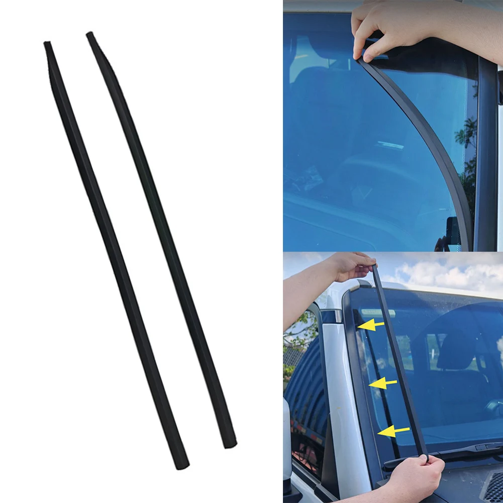 

2Pcs Car Front Windshield A-pillar Rubber Seal Strip For Toyota Land Cruiser Prado LC250 Seals Noise Insulation Car Accessories