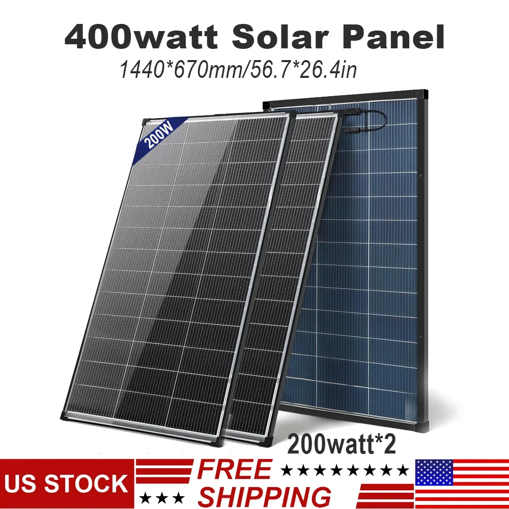 200W 400W N Type Bifacial Solar Panel 18V High Efficiency Do