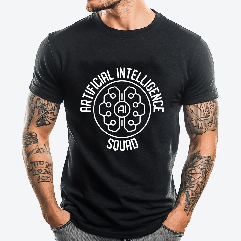 

Ai Artificial Intelligence Squad Computer Geek Shirts Graphic Tee T Shirt Man Harajuku Comfortable Tshirt