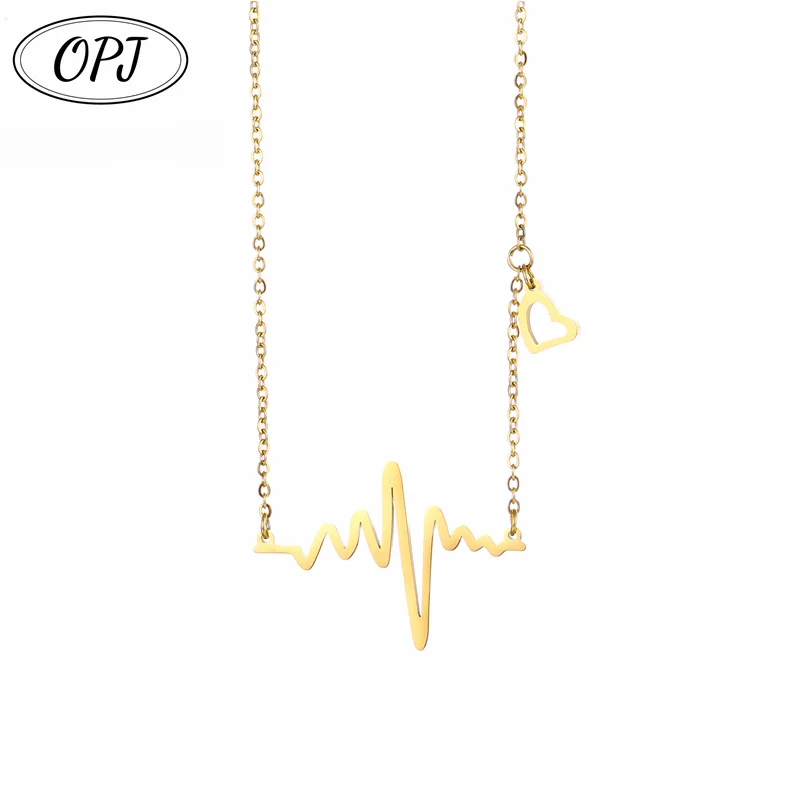 OHQ Stethoscope Heartbeat Best Necklace Women Love Heart Stainless Steel Necklaces & Pendants Medical Nurse Doctor Lover Gifts