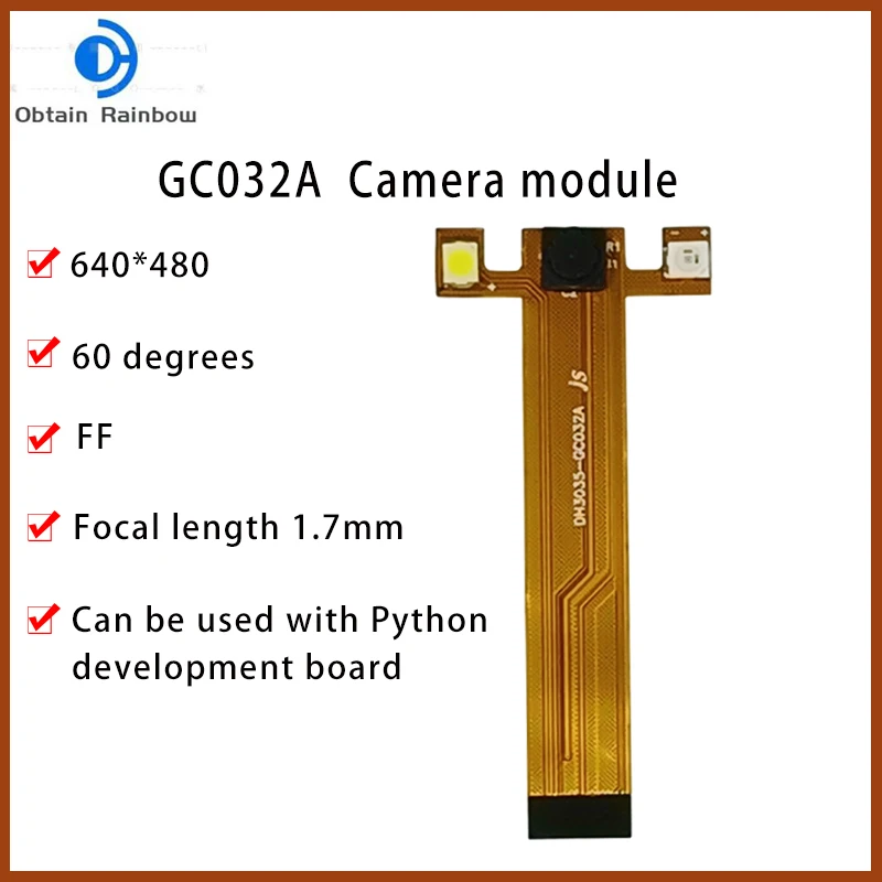 GC032A Camera Module  Python Development Board  60 Degrees 640*480 30FPS 0.3 Million Pixels 16Pin 2.8V 1/10 inch Lens OEM