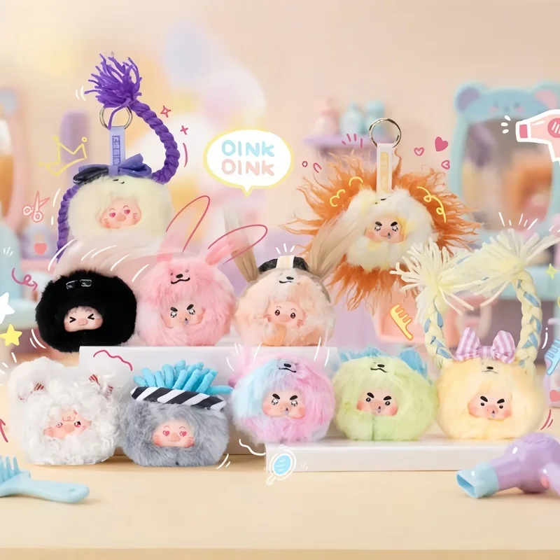 

New Original In-Stock Large Beautiful Trendy Toy Big Pig Hair Salon Series Cute Vinyl Doll Pendant Blind Box Decoration Toy Gift