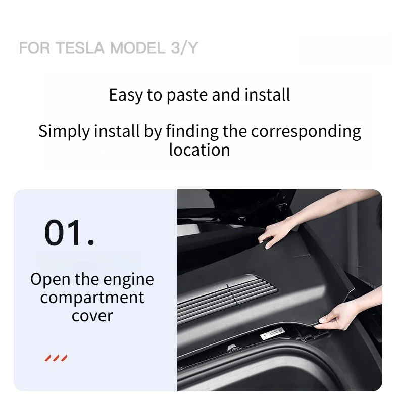 Für Tesla 3/Y/YL Highland Juniper 2026: Vordere Kabinen-Anti-Verstopfungsabdeckung, Wasserkanalabdeckung und Blätterblockierender Frunk-Schmutzfilter – Detail 11