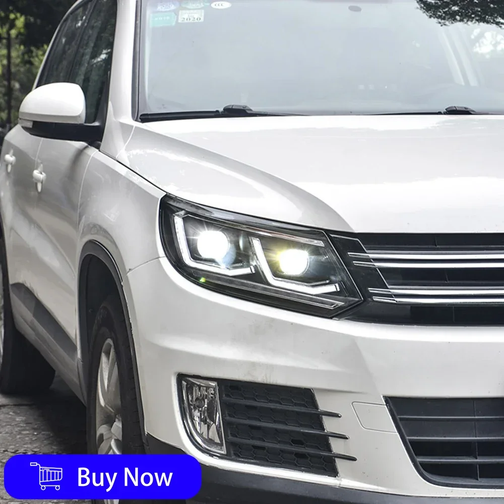 

Для VW Tiguan 2013-2017 аксессуары для передних фар автомобиля, светодиодные линзы для фар, динамический указатель поворота, высококачественная фара в сборе