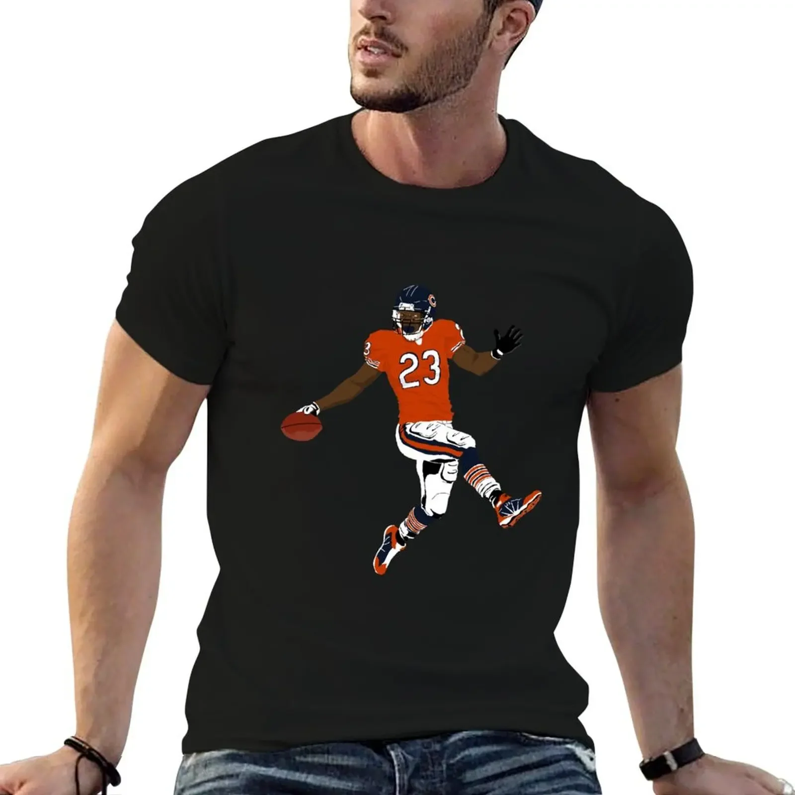 Devin Hester High Step Drawing T-Shirt anime figures vintage t shirts mens cotton t shirts