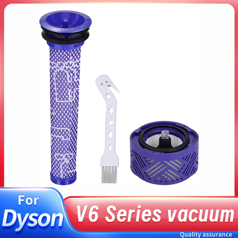 Replacement Filter for Dyson V6 Absolute Total Clean Cordless Stick Vacuum HEPA Filters Compare to Part # 966741-01 & 965661-01