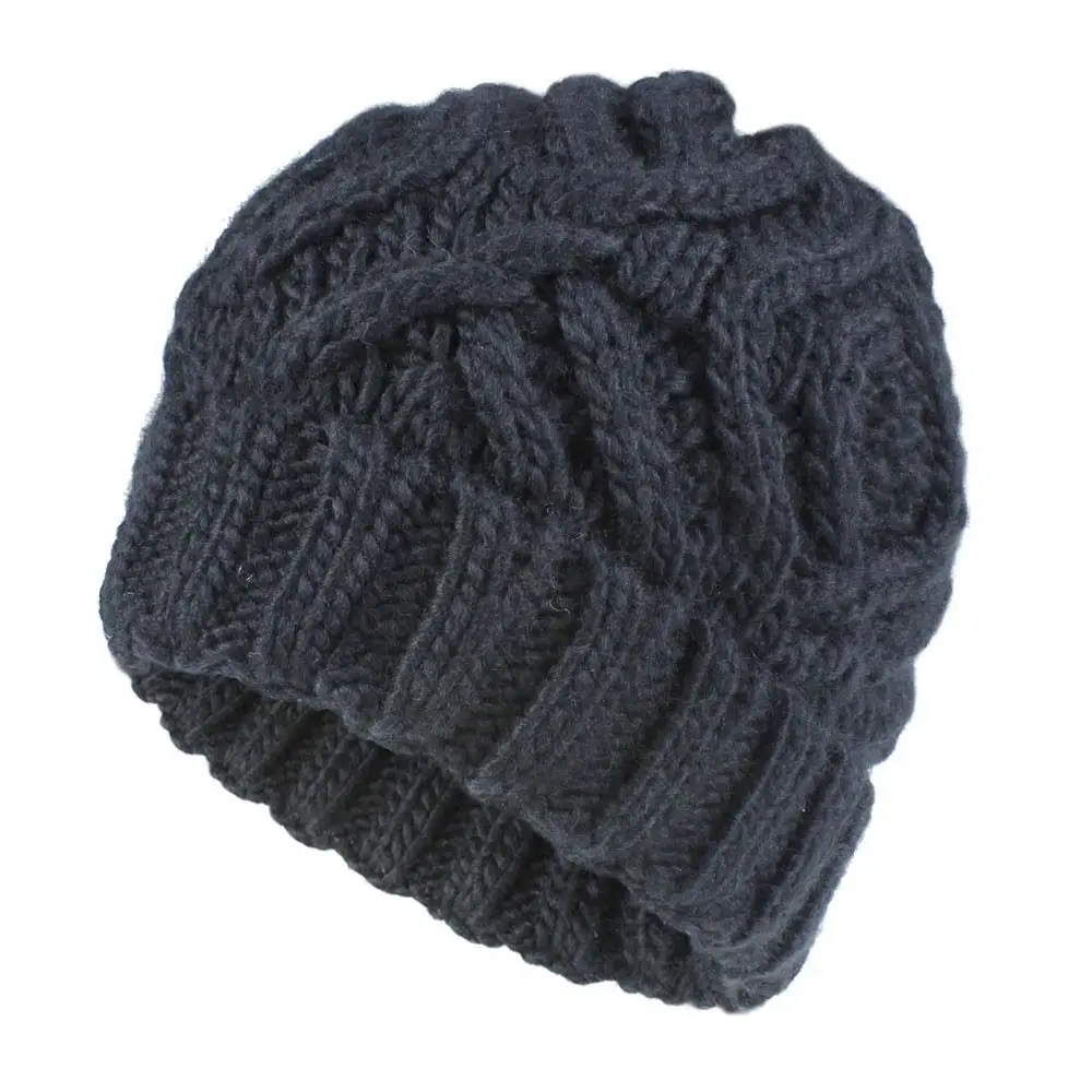 Fashion Warm Knitted Hats Windproof Solid Color Beanie Cap Coldproof Ear Protection for Autumn Winter