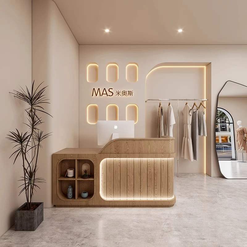 

Monitor Simple Reception Desks Cashier Beauty Salon Bar Counter Office Clinic Exterior Reception Bureau Chambre Unique Furniture