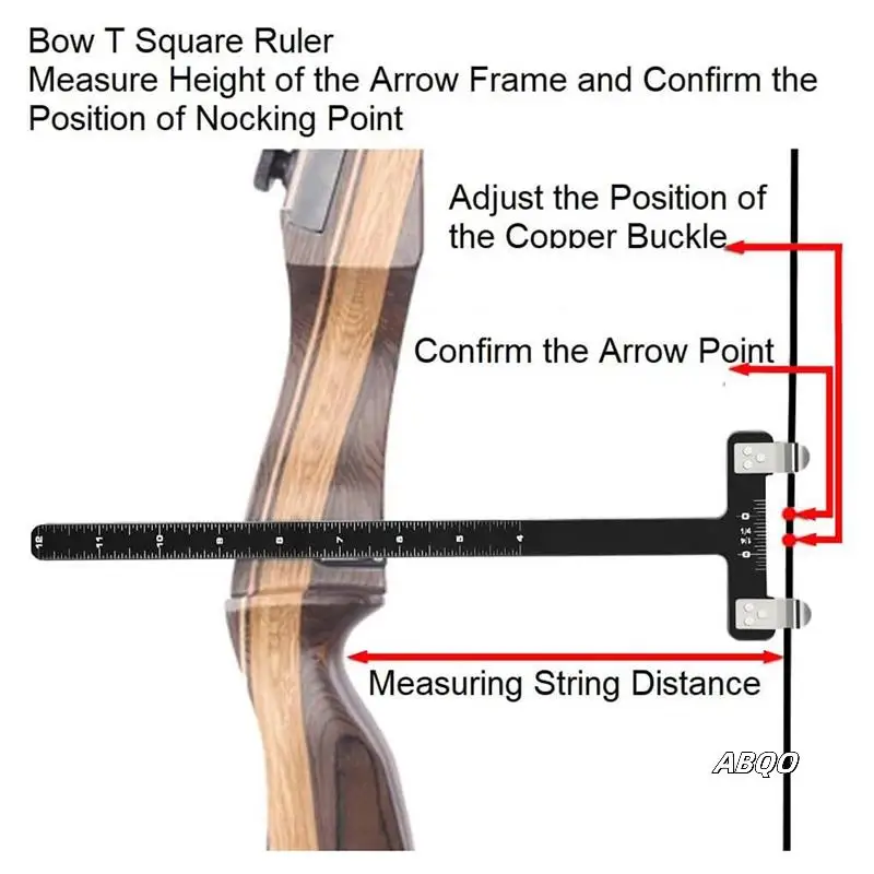

Bow String Nocking Points Set With T Square Ruler Nocking Buckle Pliers And 8Pcs Nocking Buckle Set