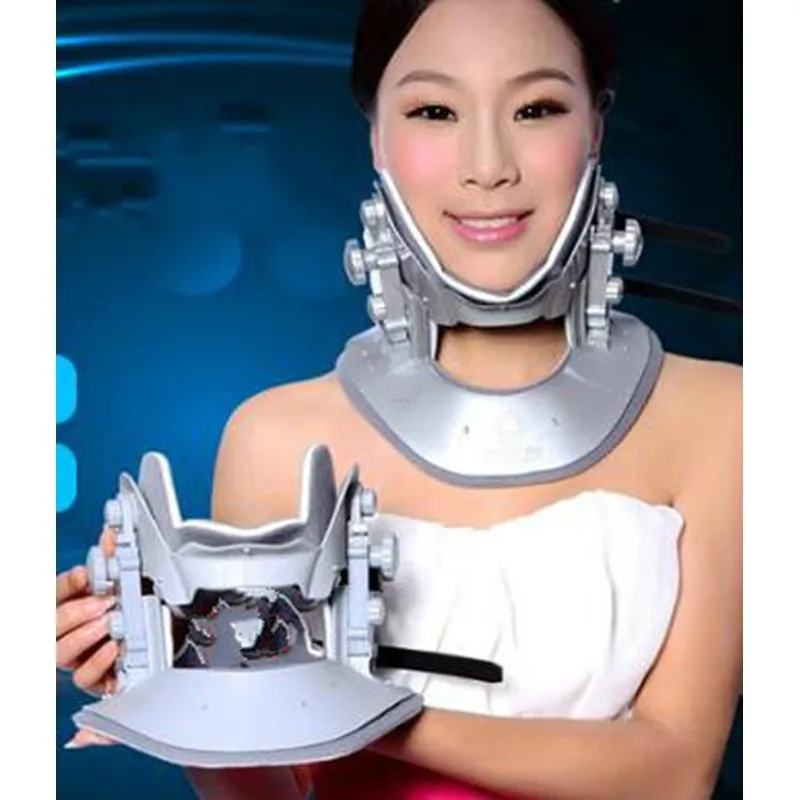 Cervical traction apparatus with high quality household fixed cervical stretched neck massager massage pillow