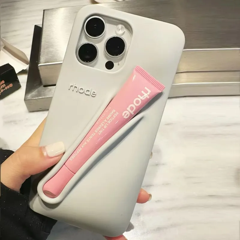 

NEW 2025 Popular Minimalist Solid Color Rhode Phone Case For iPhone 11 12 13 14 15 16 Pro Max Plus Can Be Installed With Cover