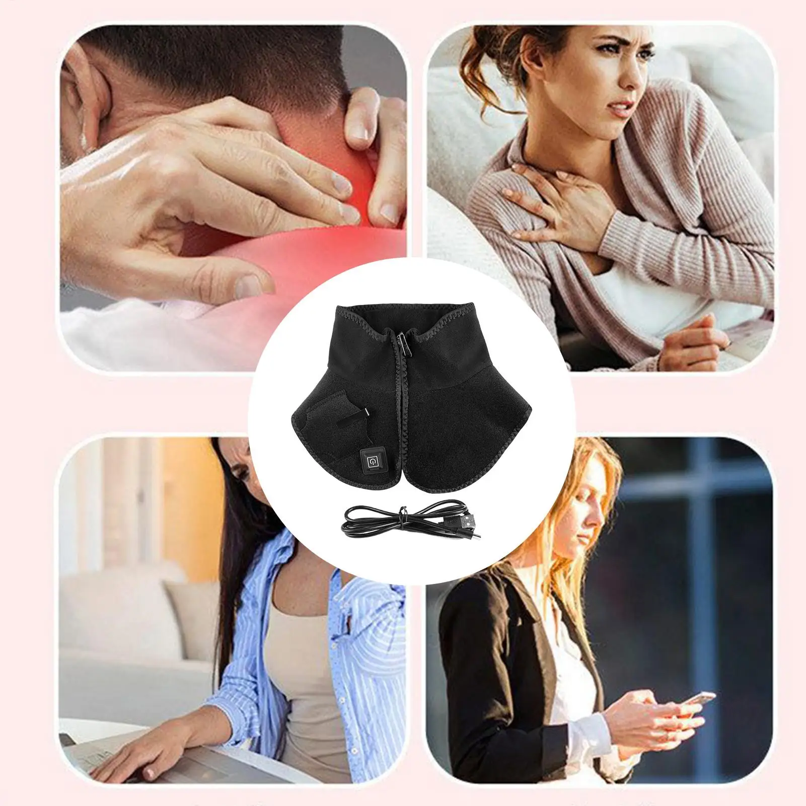 

Грелка для шеи и плеч, складная дышащая влагоотводящая плечевая шея, USB-подогреваемая пленка для студентов, женщин, мужчин, подростков, взрослых