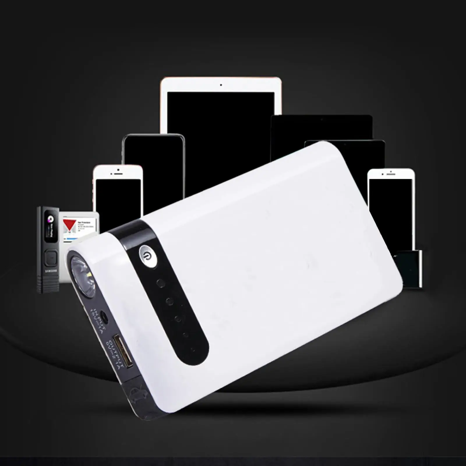Portable Car Battery Charger 8000mah LED Power Bank Auto Jump Starter Emergency Booster for Cars Mobile Phones Laptops