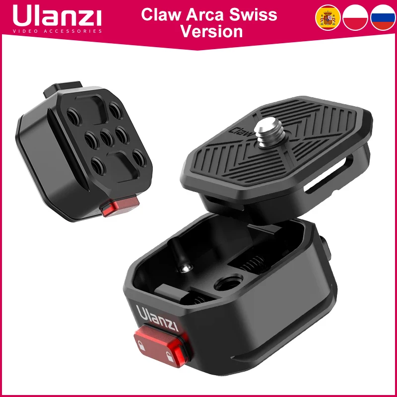 Ulanzi Claw Arca Swiss Quick Releae Plate Mount for DSLR Gimbal Gopro Action Camera Tripod Slider Quick Switch System for Tripod