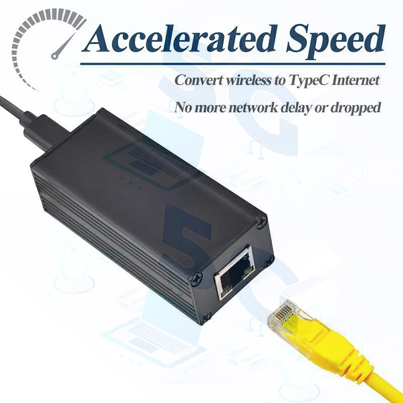 Adaptador convertidor PoE a USB-C de 2,5G y 45W, potencia de salida tipo C y Ethernet 2 en 1, carga máxima de 20V 45W y velocidad de 2,5 Gbps