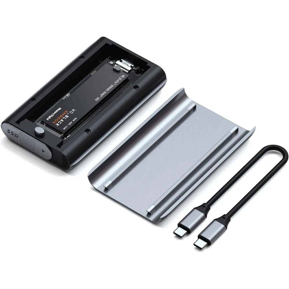 حاوية M.2 جديدة - حاوية USB4 NVMe SSD Pro، 40 جيجابت في الثانية، حتى 16 تيرابايت، حاوية ألومنيوم مع دبوس سيليكون، غلاف من البولي كربونات #1