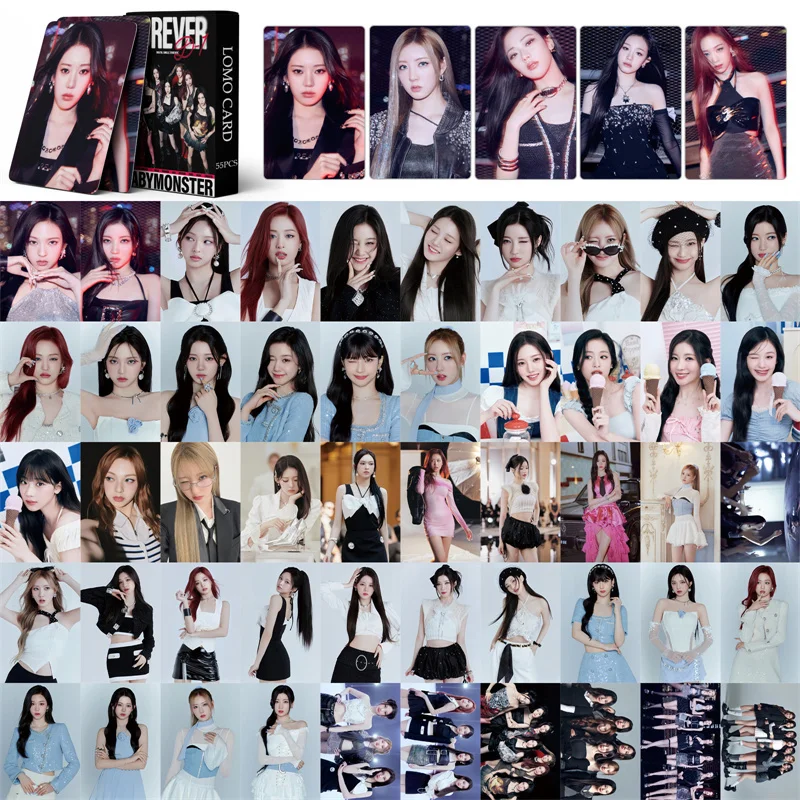 55 unids/set KPOP Babymonster nuevo álbum FOREVER LOMO tarjeta fotográfica colección de tarjetas regalo K-POP tarjeta postal HARAM ASA AHYEON
