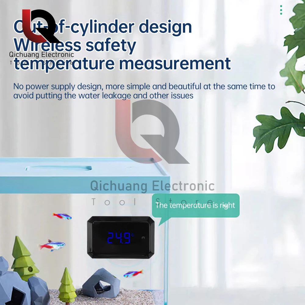 0-50 ℃ светодиодный электронный цифровой дисплей аквариум термометр подходит для стеклянных контейнеров аквариум температура воды террариум