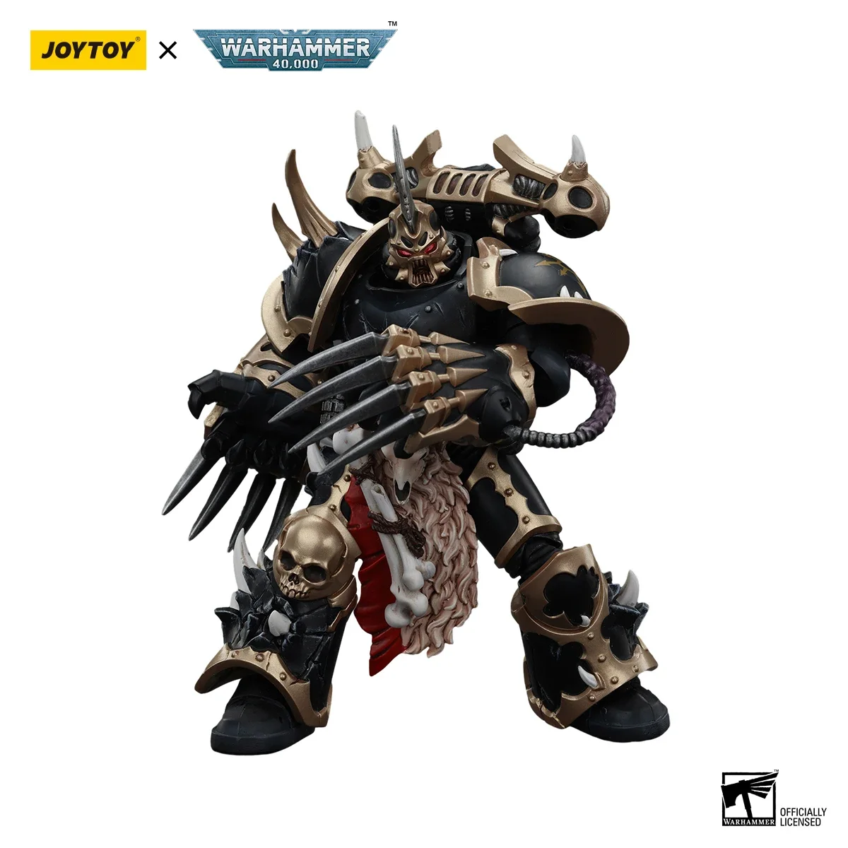 [Przedsprzedaż] JOY TOY Warhammer 40K 1/18 figurka Chaos Space Marines Black Legion wybrany z pazurami błyskawicy Model wojskowy