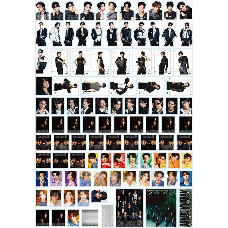 Album KPOP BUS NATO SFORMER Laser Druo Cards Stickers, Peemwasu Phutatchai Copper Photocards, Phone Cup Diary Decals, 60, 100Pcs, Set