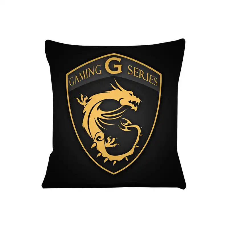 Msi Gaming Cushion Cover for Sofa Pillow Case Cover Seat Car Throw Pillowcase 45X45cm For Home Decorative SJ-770