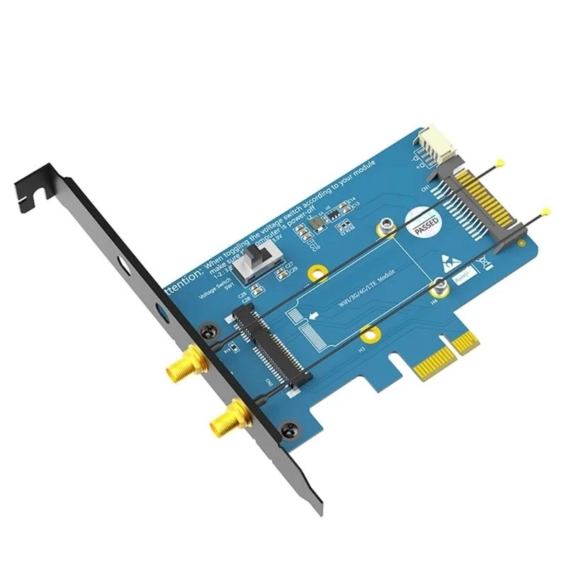 

97QB WiFi Module PCIE to PCIe Adapter With Improve Antennas Ranges For Desktops Computer Networking