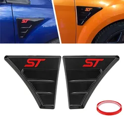 NEW Red Car Side Fender Spoiler Outflow Vent Sticker Trim Molding ST Style For Ford Focus MK2 MK3 RS Side Fender Sticker