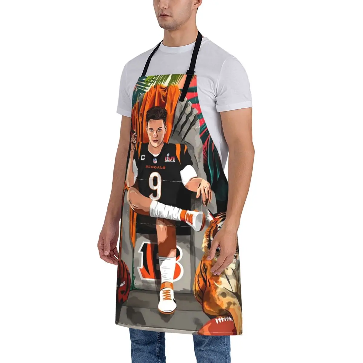 مآزر جو برو بنغالز للطهاة والخبز والخبز بدون أكمام مريلة تنظيف المطبخ بينافور للنساء والرجال والبستنة