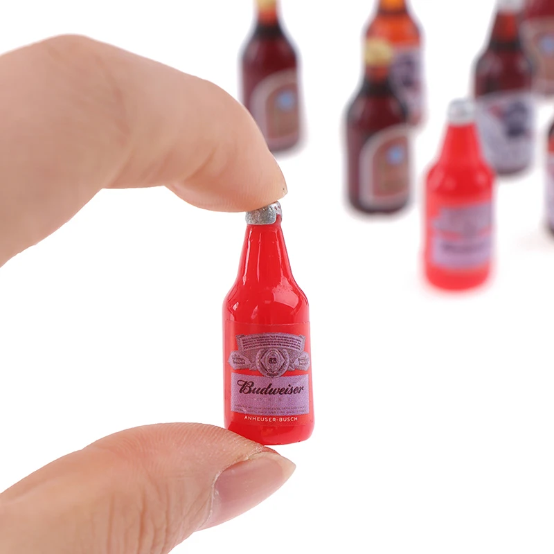 10Pcs Dollhouse Miniature Resin Bottle Simulation Wine Bottle Model Children Toys Gifts