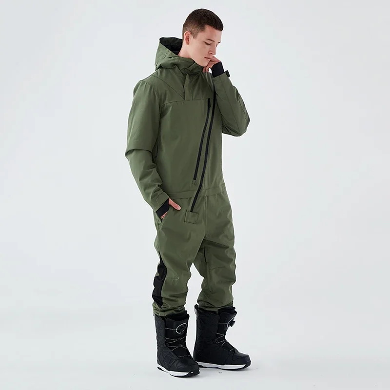 Trajes de esquí para hombre y mujer, traje de nieve con chapa de doble tabla, cálido, impermeable, transpirable, para deportes al aire libre, mono