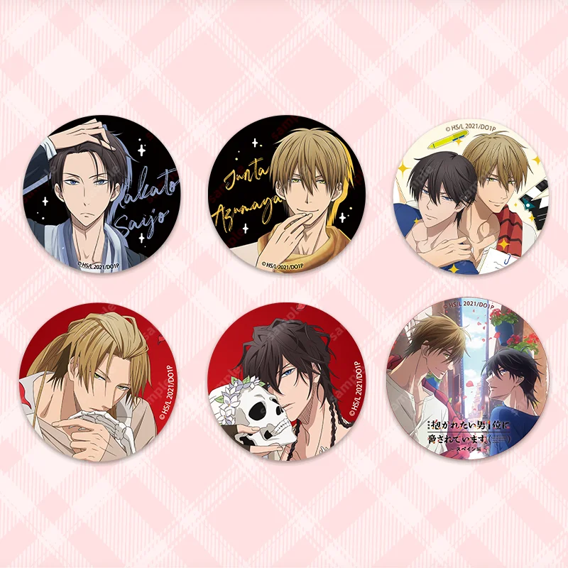 

75 мм значок Dakaretai Otoko 1-i Ni Odosarete Imasu, мультяшный значок JYUNTA AZUMAYA, фигурка, брошь, украшение для рюкзака, коллекция фанатов