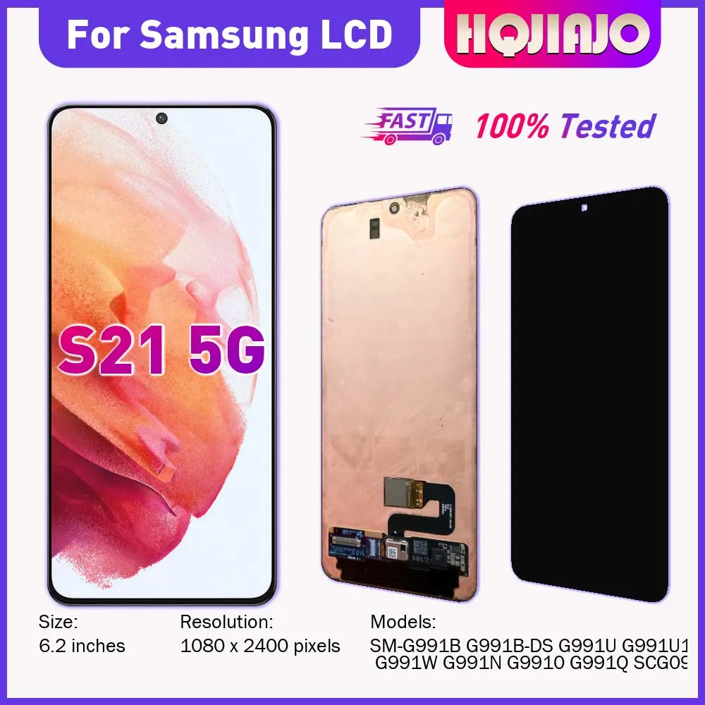 For Samsung S21 5G SM-G991B G991B-DS G991U 6.2'' AMOLED LCD Display Touch Screen Digitizer Assembly Replacement s21 repair Part