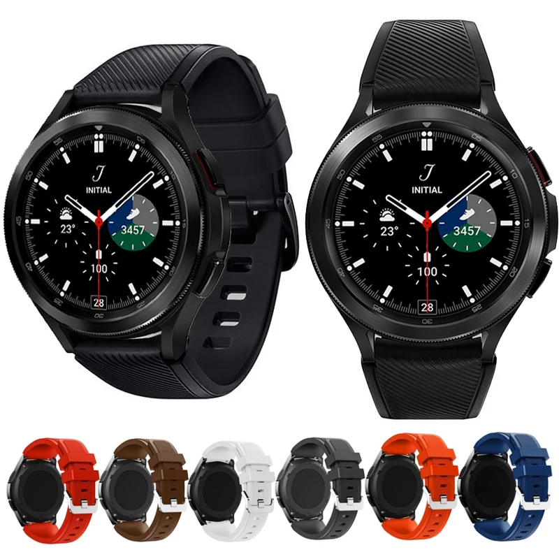 

20mm 22mm Silicone Strap For Samsung Galaxy Watch 4 Classic 46mm 42mm Galaxy Watch4 5 44mm 40mm Correa Amazfit Gts Sport Band