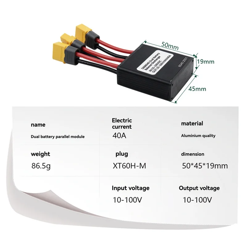 Precision Electric Bicycle Dual Battery Balanced Discharge Module 40A 10V-100V Ebike Accessories view 2