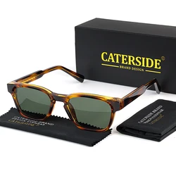 CATERSIDE Retro Square Sunglasses Men Punk Small Frame Brand Designer Sun Glasses Women Outdoor Travel Party Eyewear Best Gift